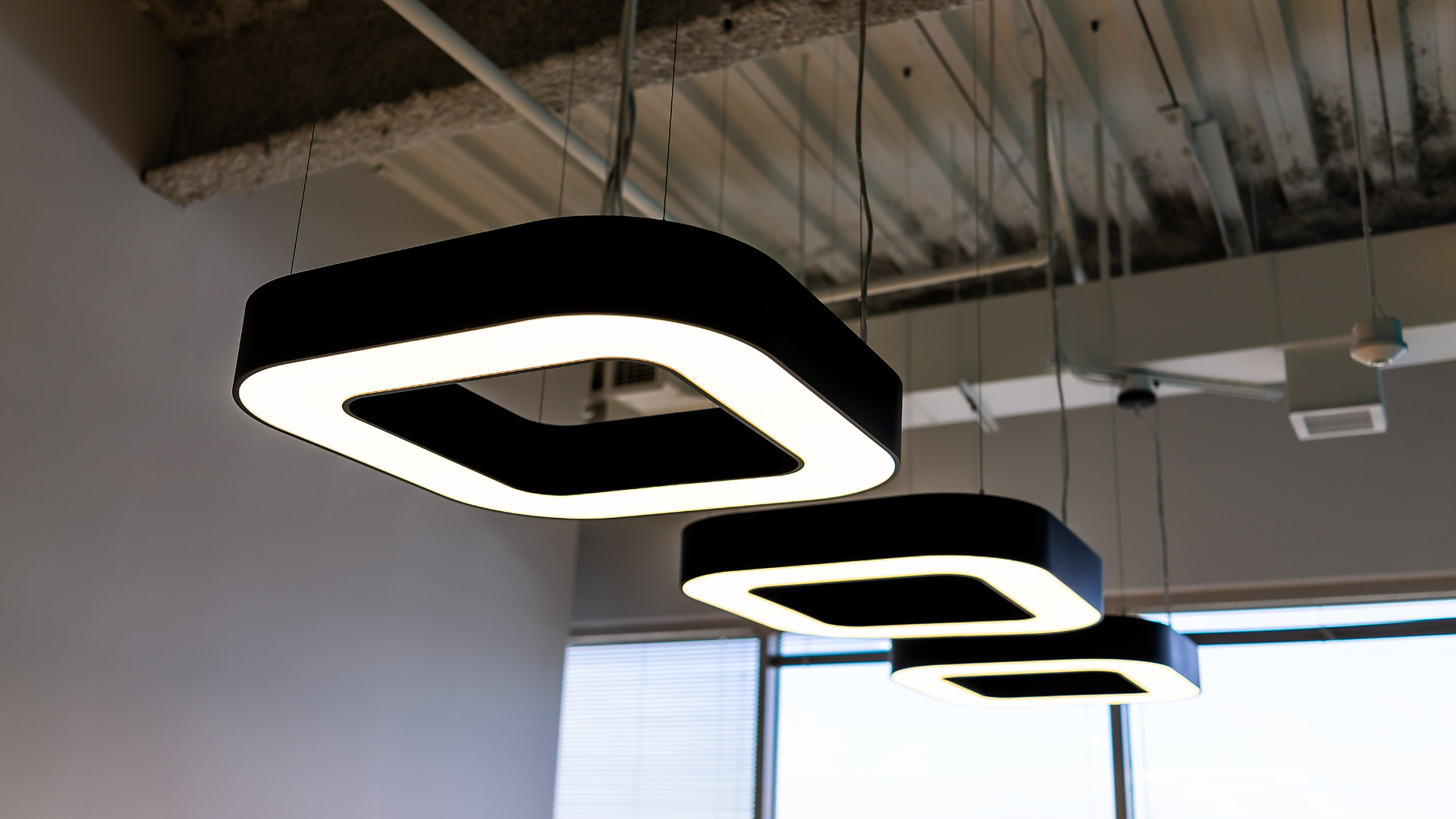 Ambient pendant lighting Bengaluru office
