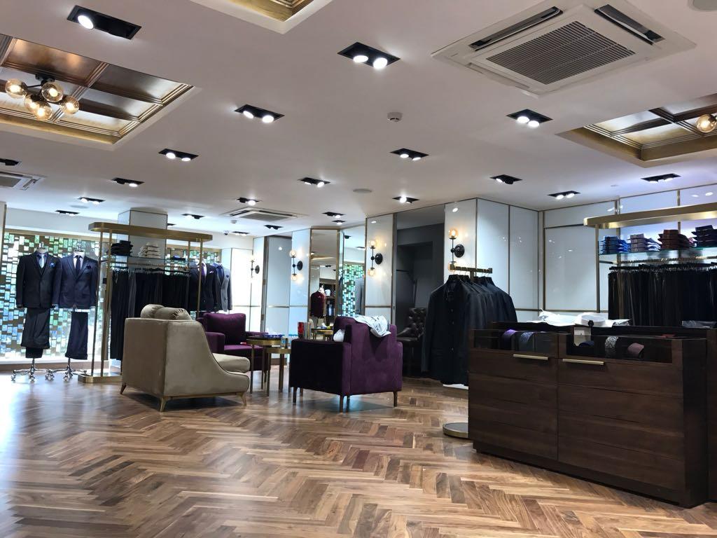 Louis Philippe flagship retail store interior design Koramangala Bangalore