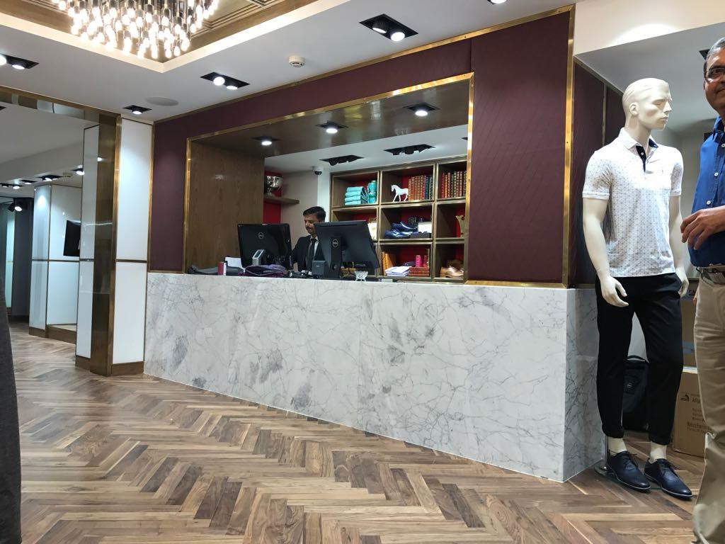 Bespoke reception counter Bengaluru office